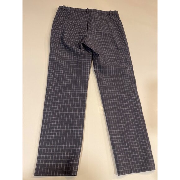 Theory Womens Gray Windowpane Check Slim Fit Pants Size 6 - Tailored Trousers Wi - Picture 9 of 10